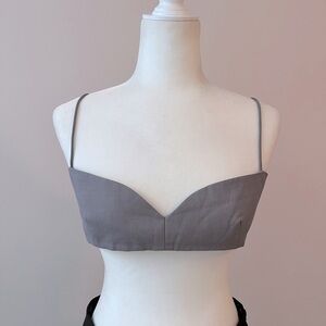 boa. Grey Work Corset with Adjustable Lengths